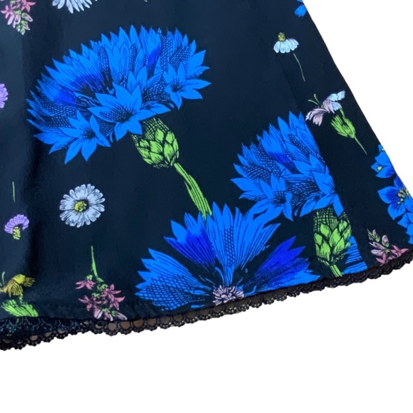 ANTHROPOLOGIE MAEVE 100% Silk Fully Lined Mini Dress Flare Sleeves US Sz XS - Picture 8 of 9